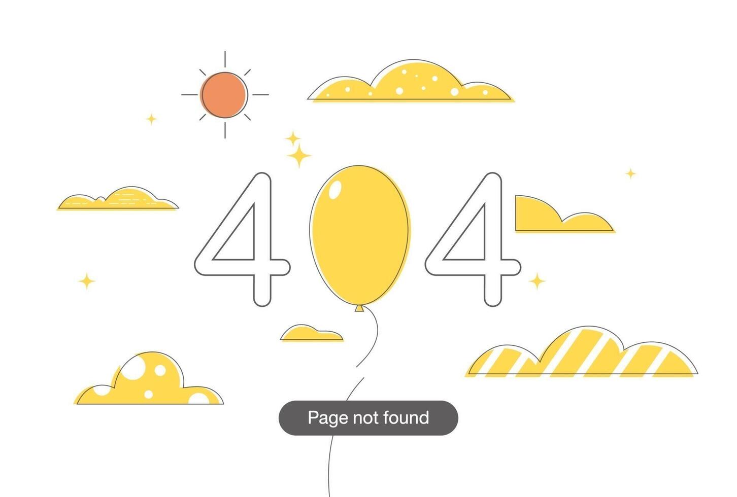 página de error 404 de advertencia de red de Internet o archivo no encontrado para la página web. vector