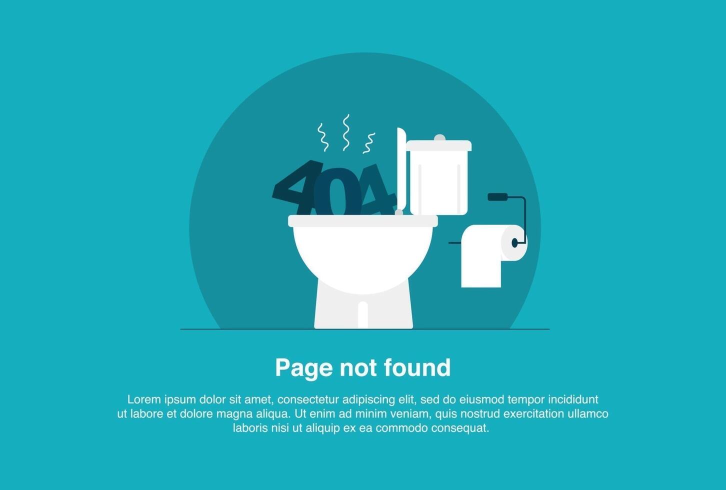 Internet network warning 404 Error Page or File not found for web page. vector