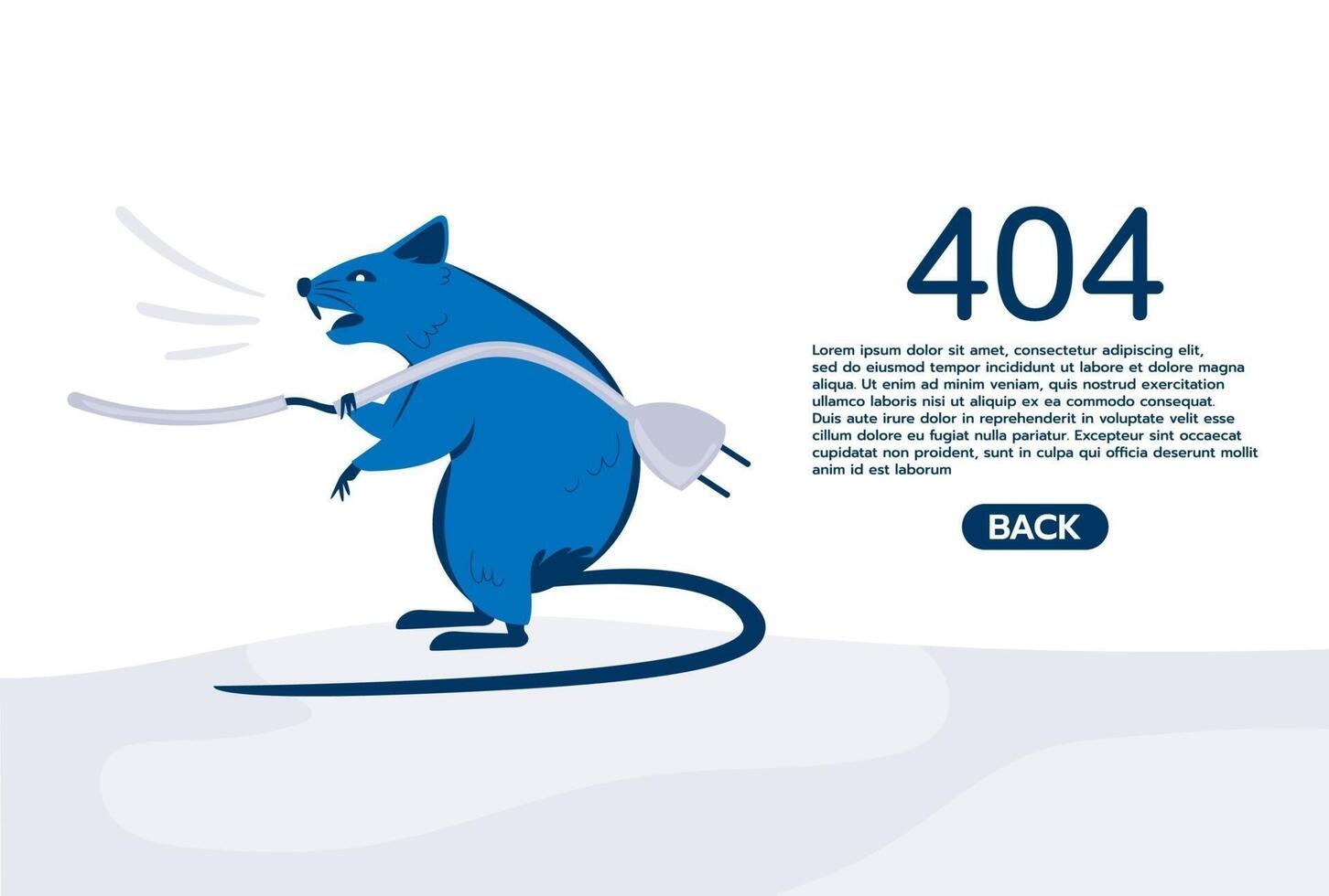 página de error 404 de advertencia de red de Internet o archivo no encontrado para la página web. vector