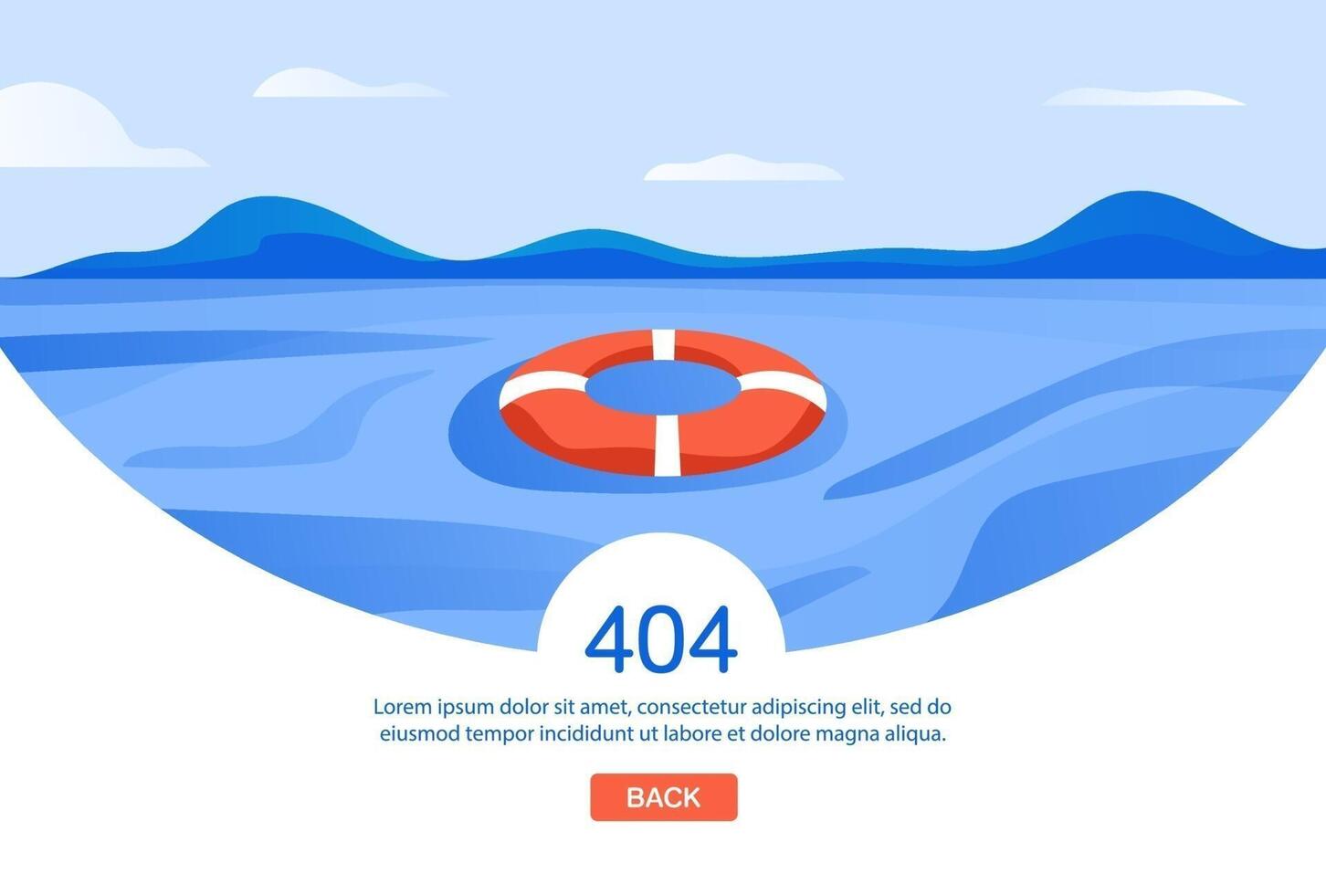 Internet network warning 404 Error Page or File not found for web page. vector