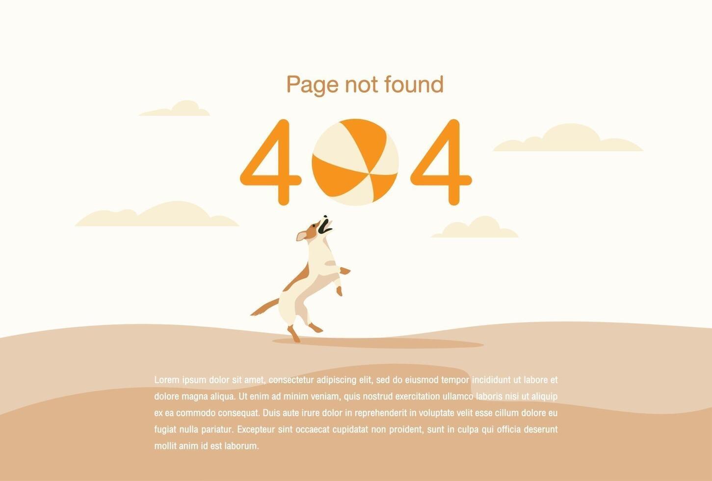 Internet network warning 404 Error Page or File not found for web page. vector