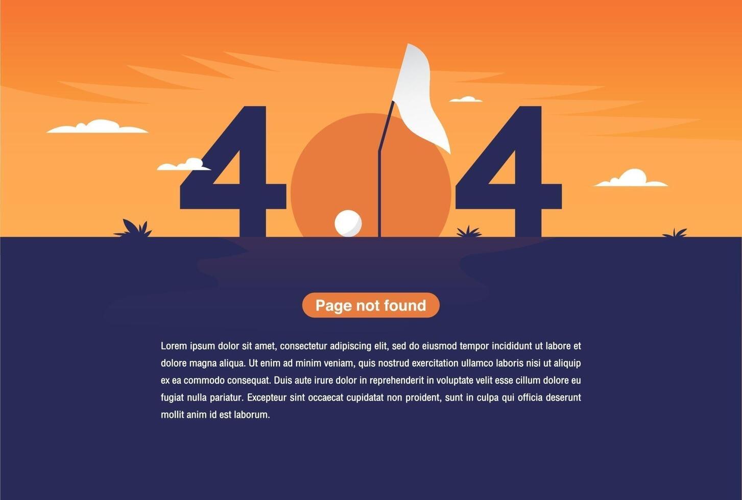Internet network warning 404 Error Page or File not found for web page. vector