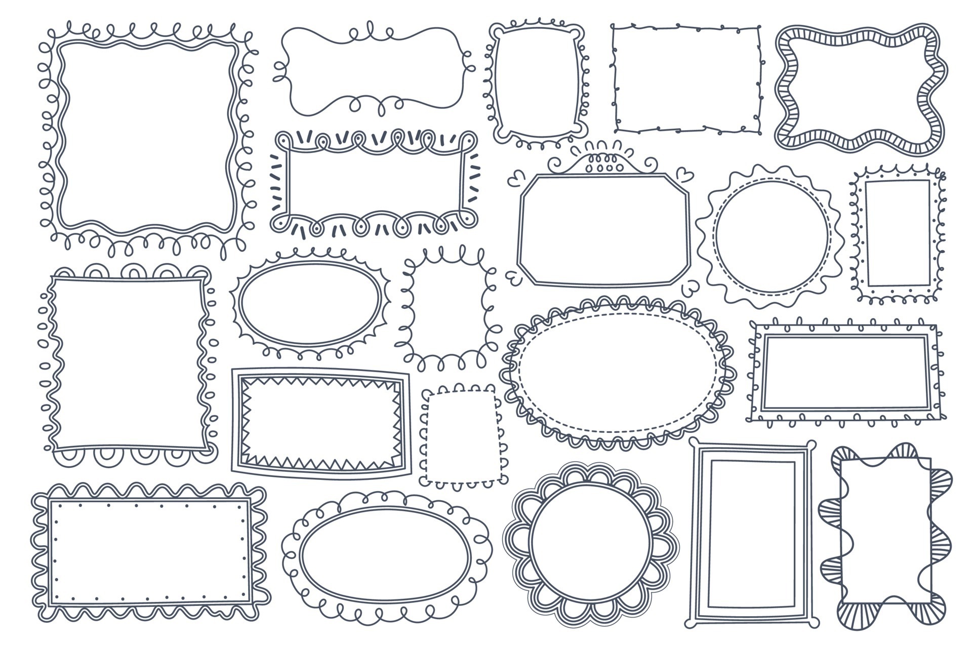 Various styles of text boxes are designed for use in comics and