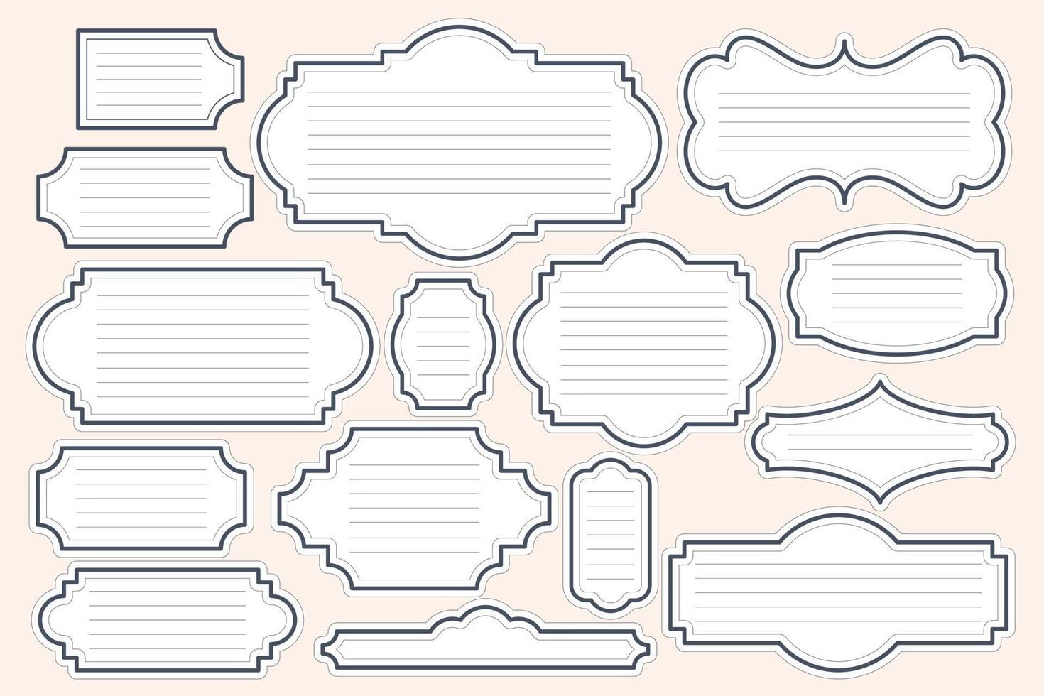 Various styles of text boxes are designed for use in comics and illustrations vector