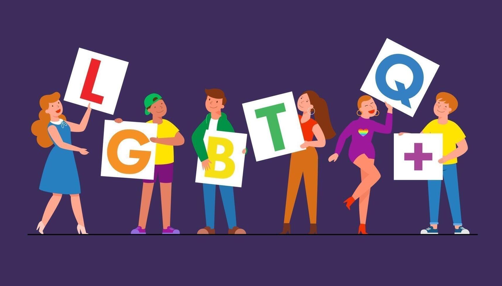 Happy pride month LBGTQ concept. Pride month with rainbow flag. vector