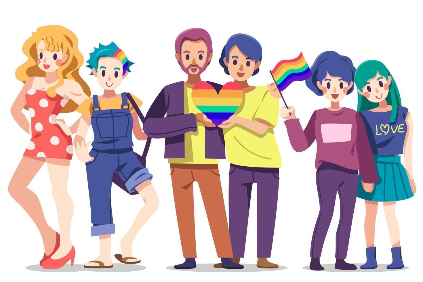 Happy pride month LGBTQ banners and flag for advertising and web pages vector