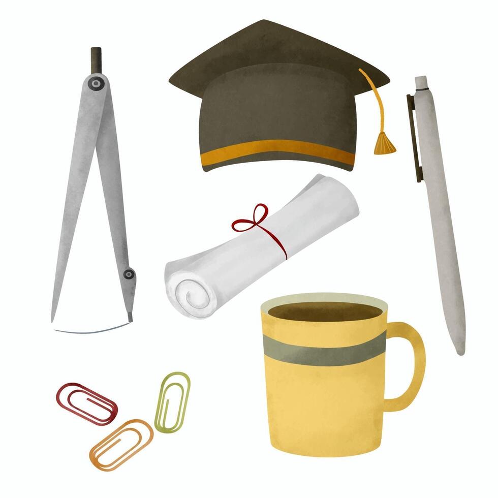 Back-to-school concept object for decorating prints and web pages. vector