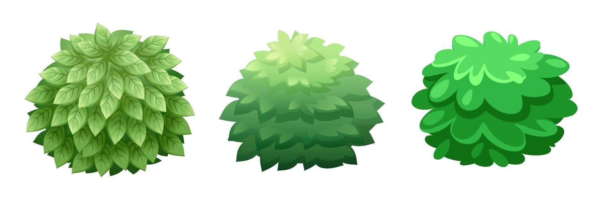 Bush Vector game template gui kit. Bush elements for build game