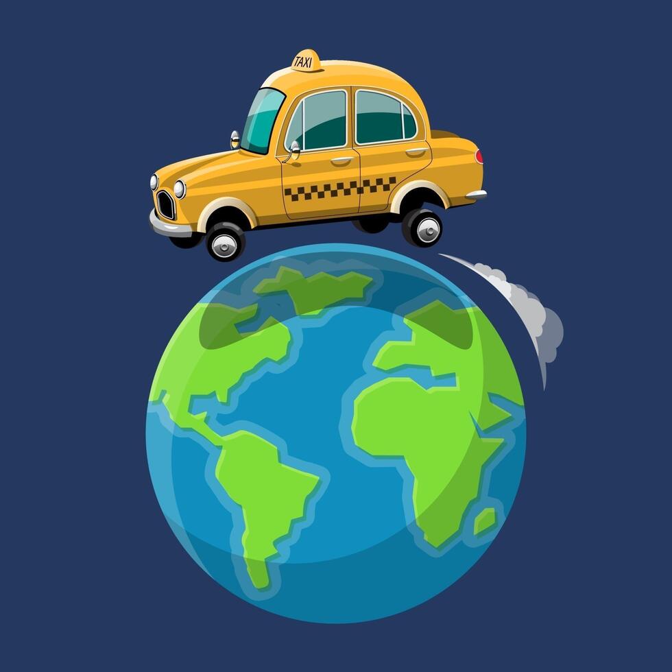 Taxi is a profession that exists in every country around the world. vector