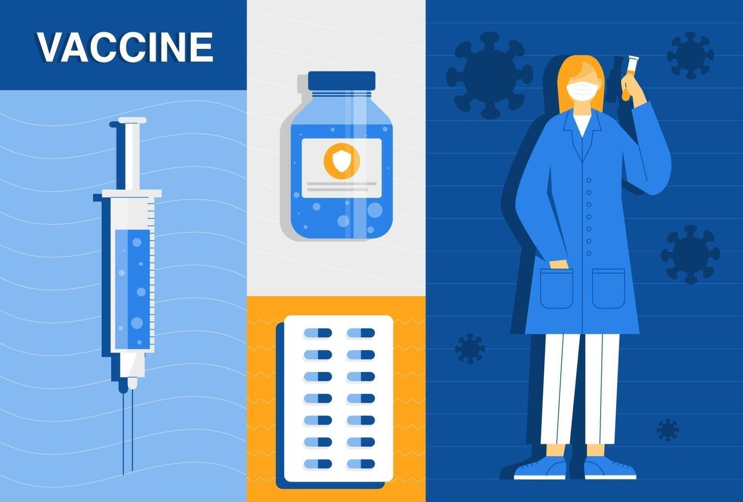 Investigadores bioquímicos están probando una vacuna contra el coronavirus covid-19 vector