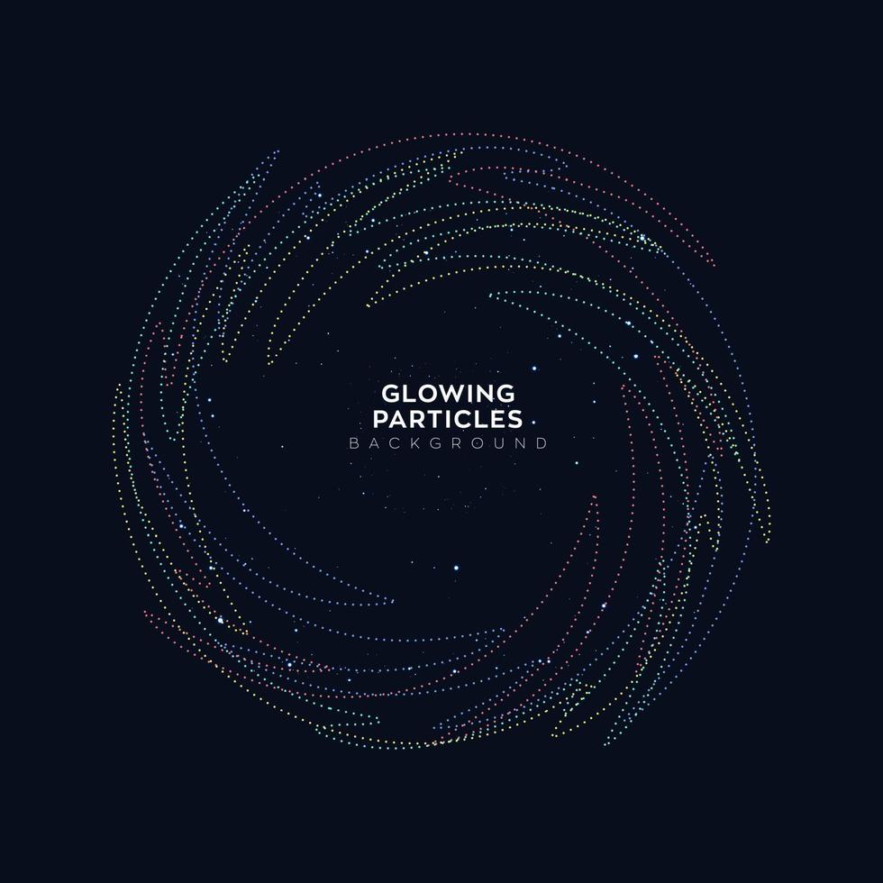 Wave vector element with abstract colorful lines on black background use for banner, poster, website. Curve flow motion illustration.