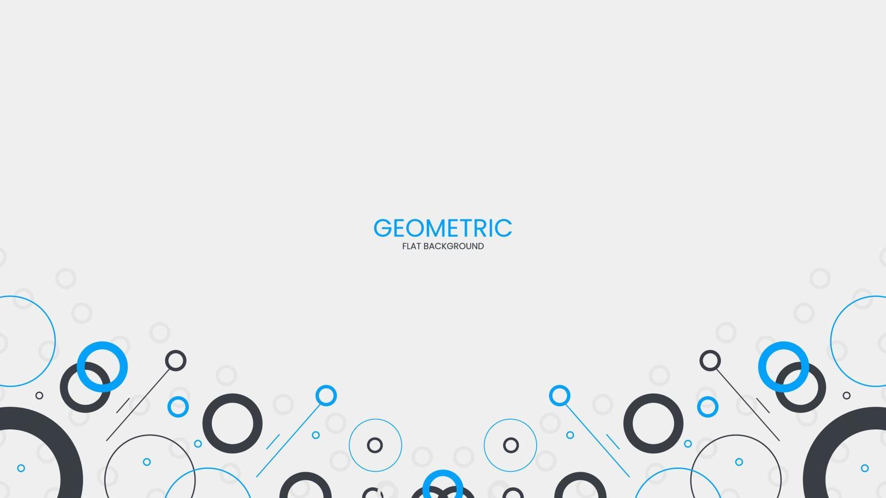 Background geometric flat abstract with circle object vector
