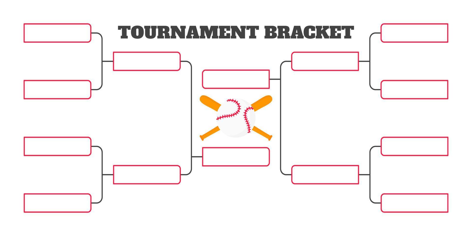 Ilustración de vector de diseño de estilo plano de plantilla de campeonato de soporte de torneo de 8 equipos