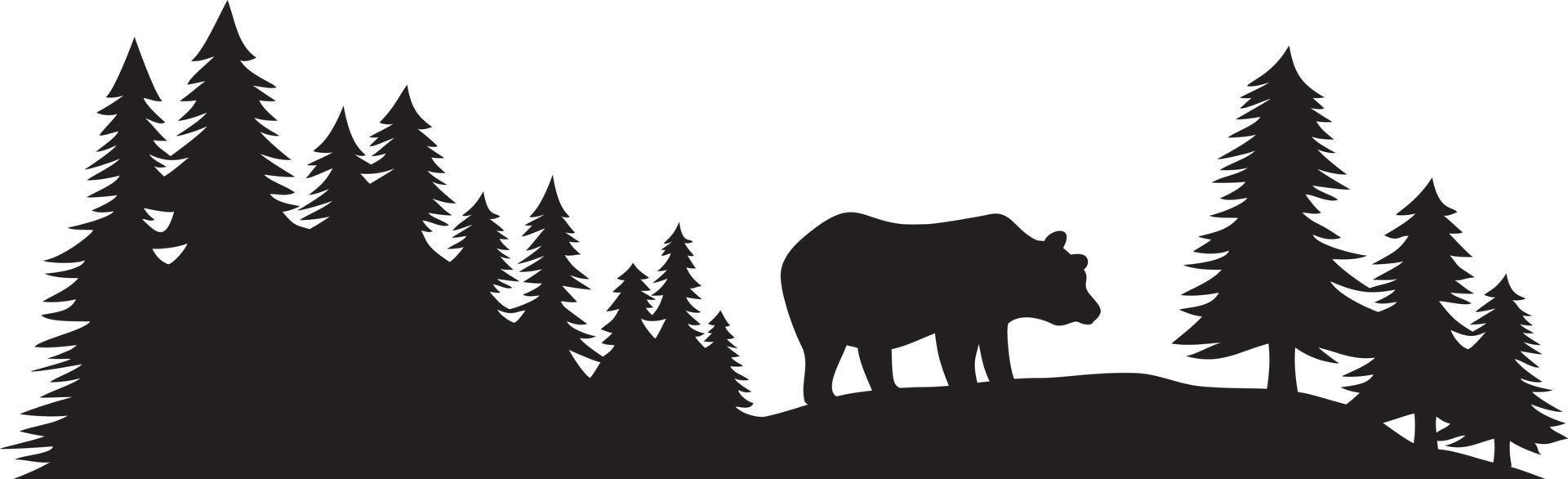 Bear and Forest vector