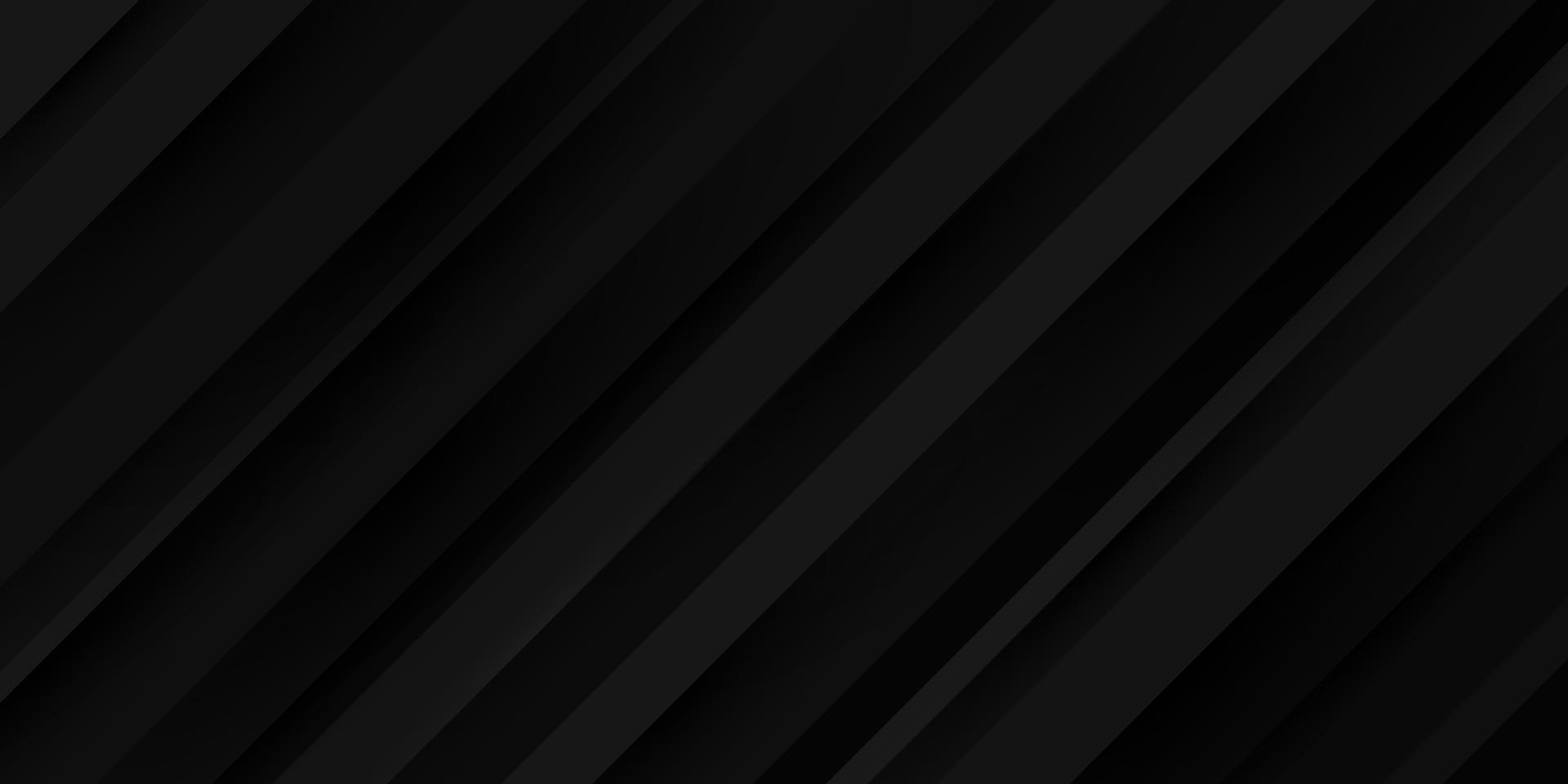 Abstract black gradient layered background with dynamic diagonal stripe lines and shadow. Modern and simple template banner design. Luxury and elegant concept. Vector illustration