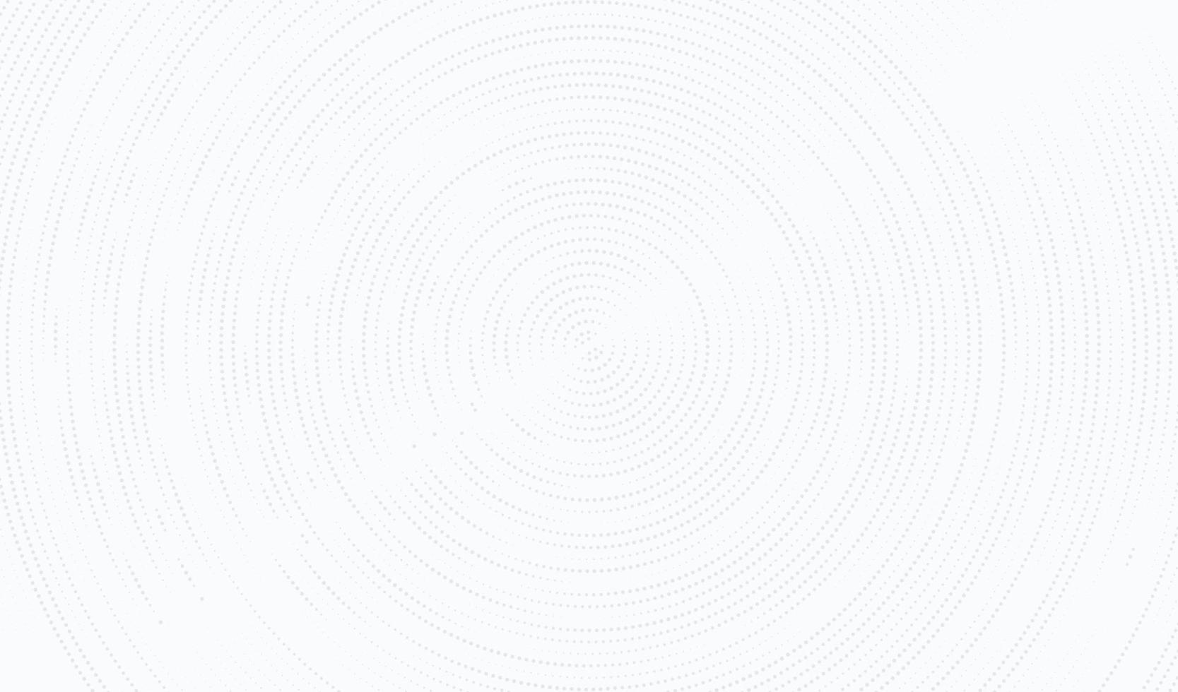 textura de puntos grises de círculo radial abstracto sobre fondo blanco en un estilo minimalista. diseño de patrón de semitono circular plateado. puede usar para plantilla de portada, póster, volante, anuncio impreso. ilustración vectorial vector