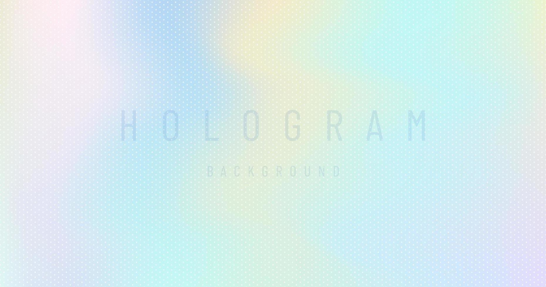 Abstract blurred gradient horizontal banner in holographic color style. Modern pastel color background with halftone pattern texture effect elements design. Vector illustration.