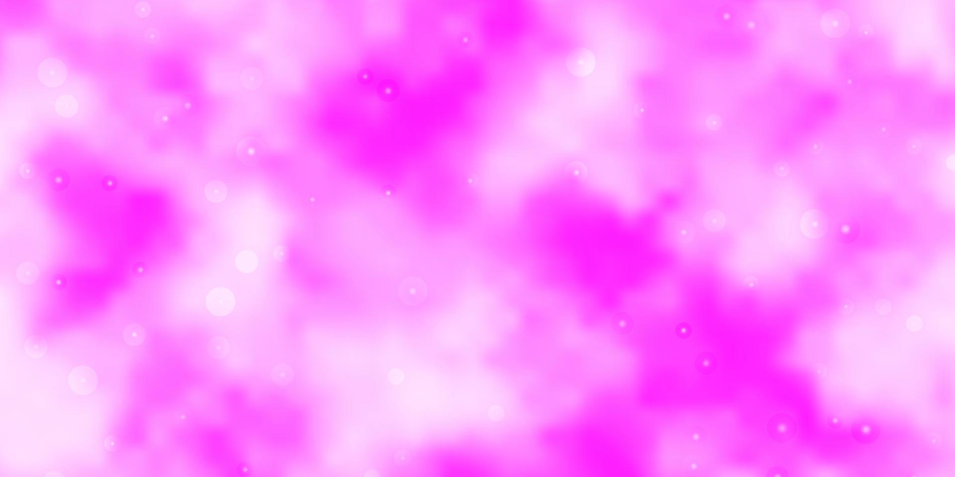 Light Pink vector pattern with abstract stars.