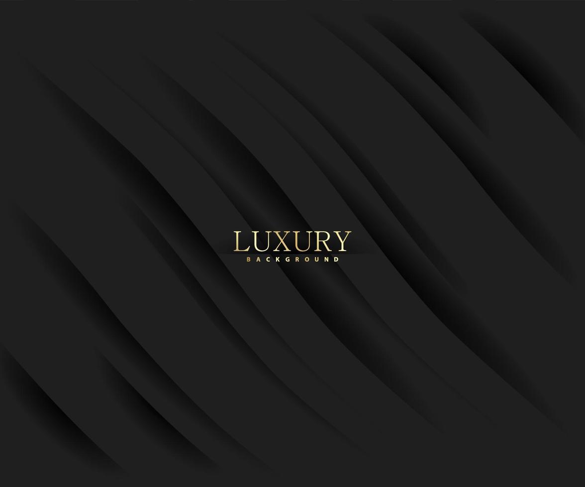 Abstract black luxury background with shiny lines. Elegant modern design vector