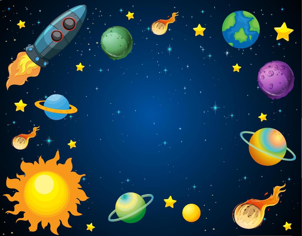 A banner outer space background vector