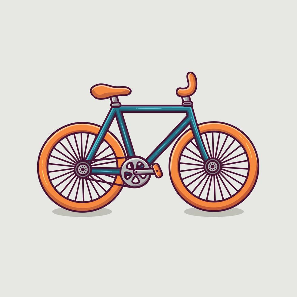 ilustración de dibujos animados de bicicleta vector