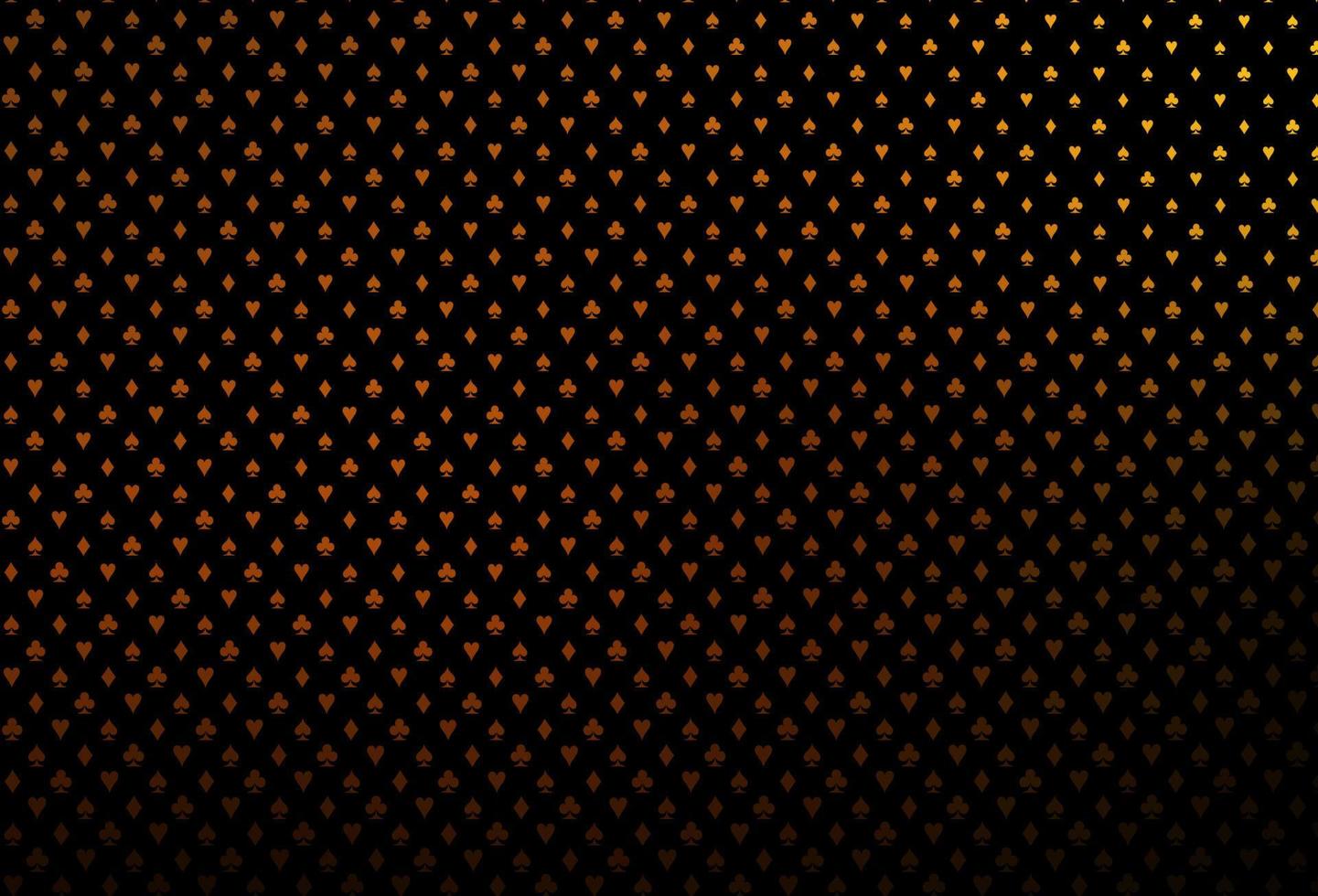 Dark yellow, orange vector texture with playing cards.