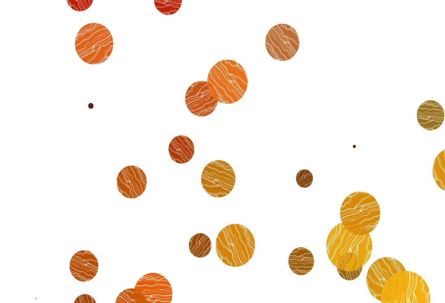 patrón de vector amarillo claro, naranja con esferas.