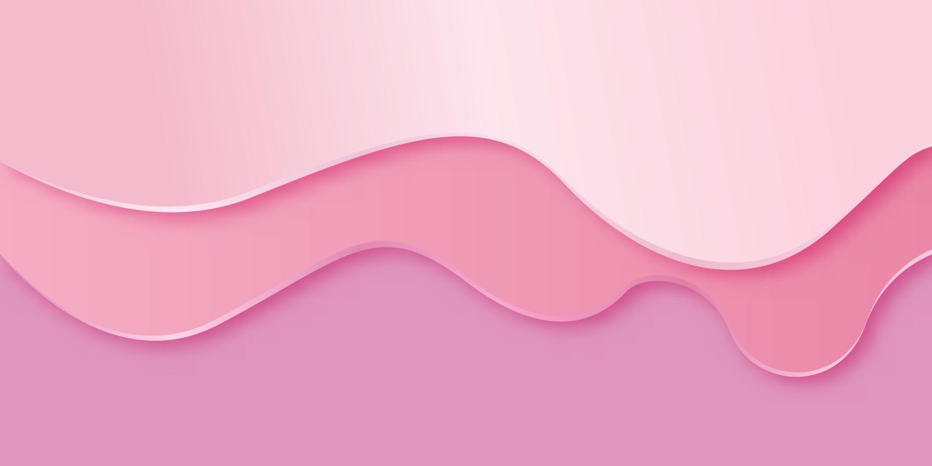 fondo de limo cortado en papel abstracto. banner con fondo abstracto de limo con ondas de corte de papel rosa vector