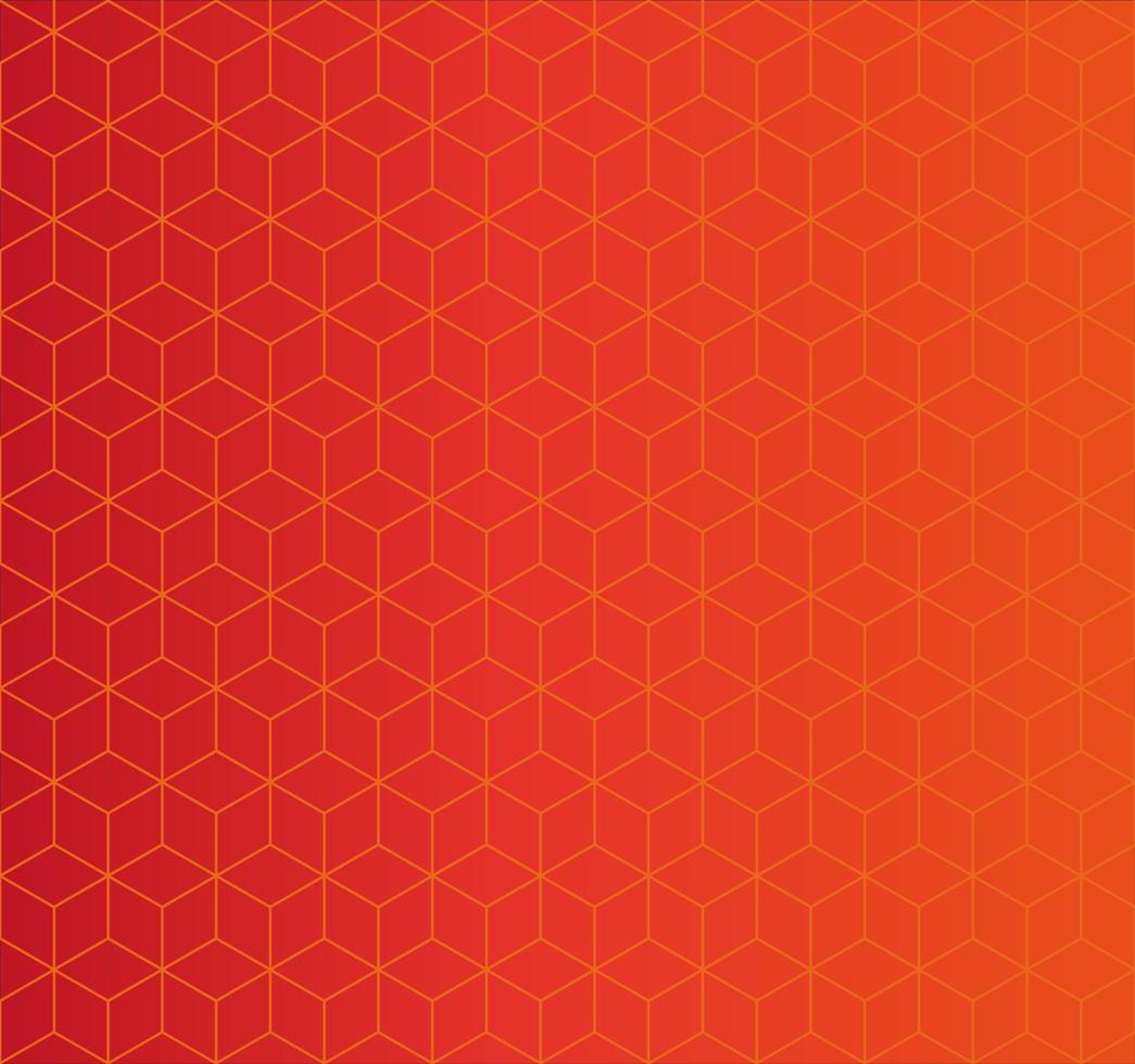 vector illustration of orange background with hexagonal stripes