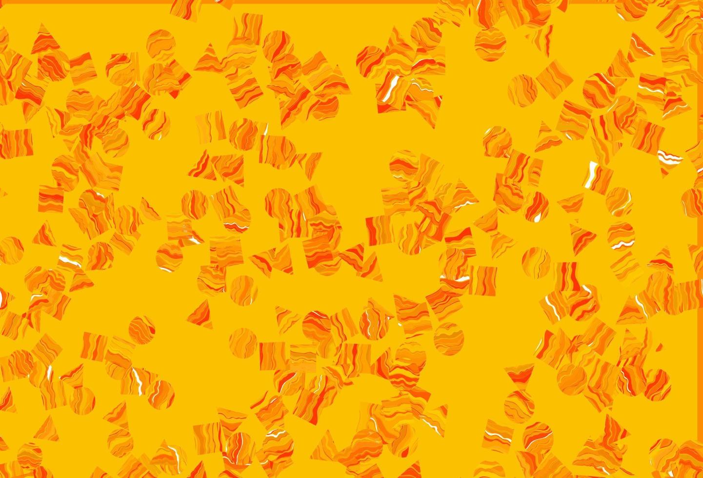 diseño vectorial de color amarillo claro, naranja con círculos, líneas, rectángulos. vector