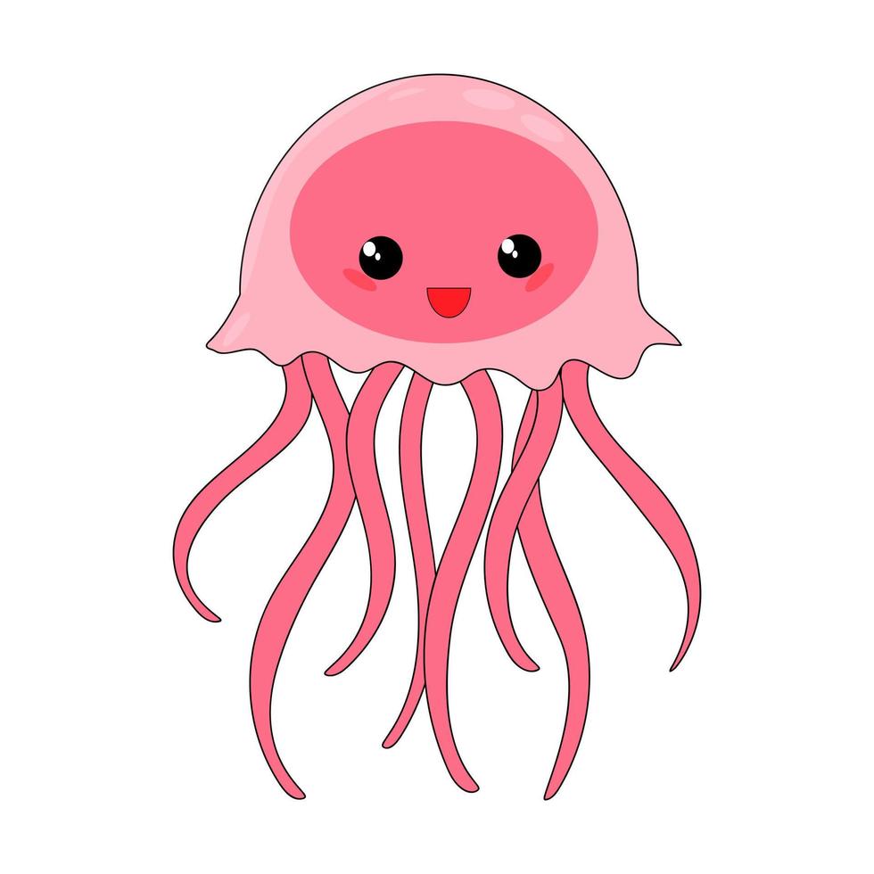 Jellyfish. Vector illustration.