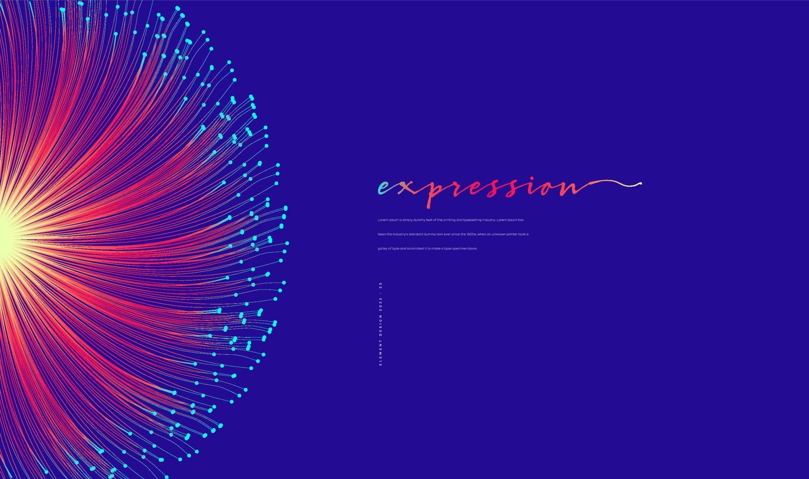 Abstract data technology background element. Colorful line vector illustration.