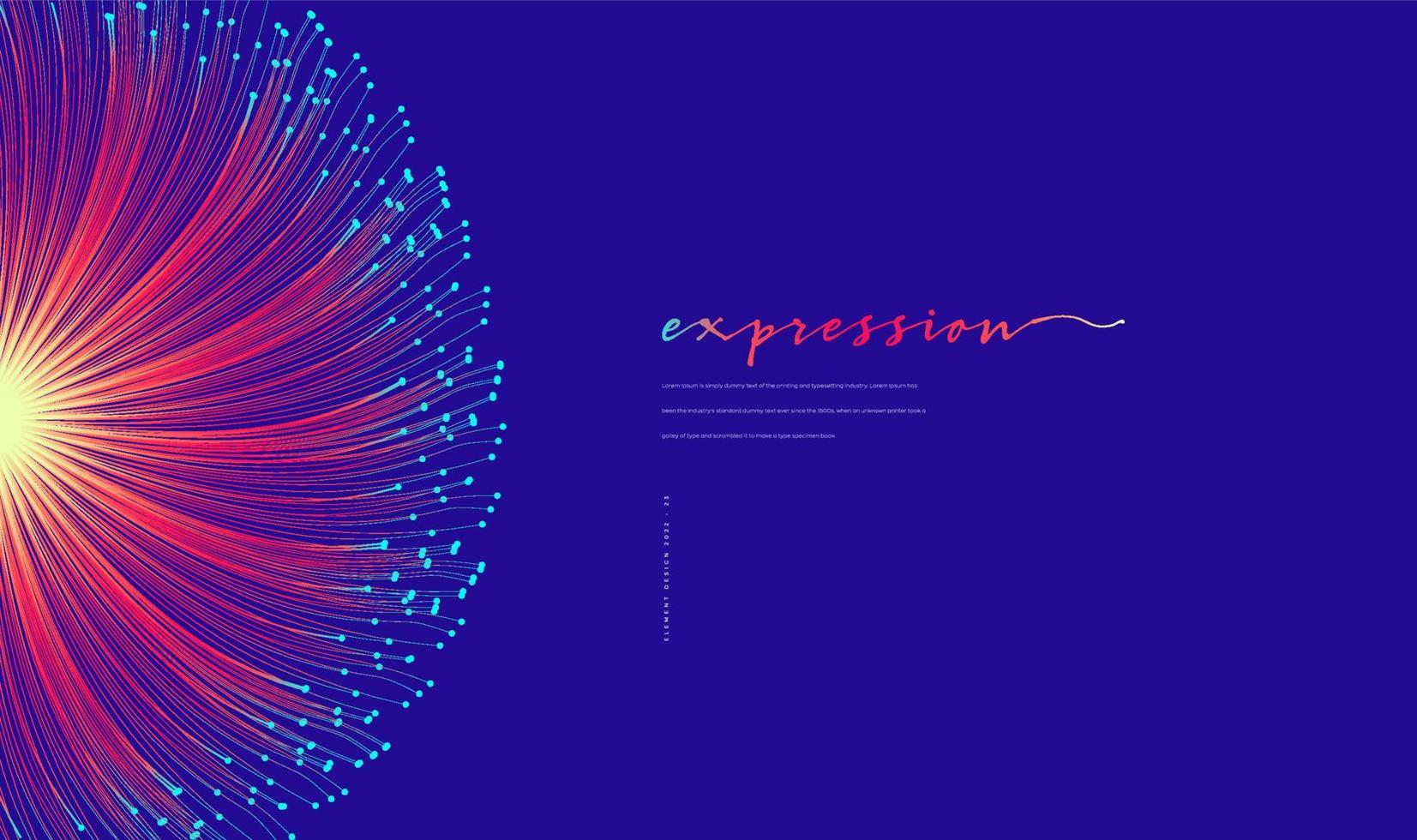 elemento de fondo de tecnología de datos abstractos. ilustración de vector de línea colorida.