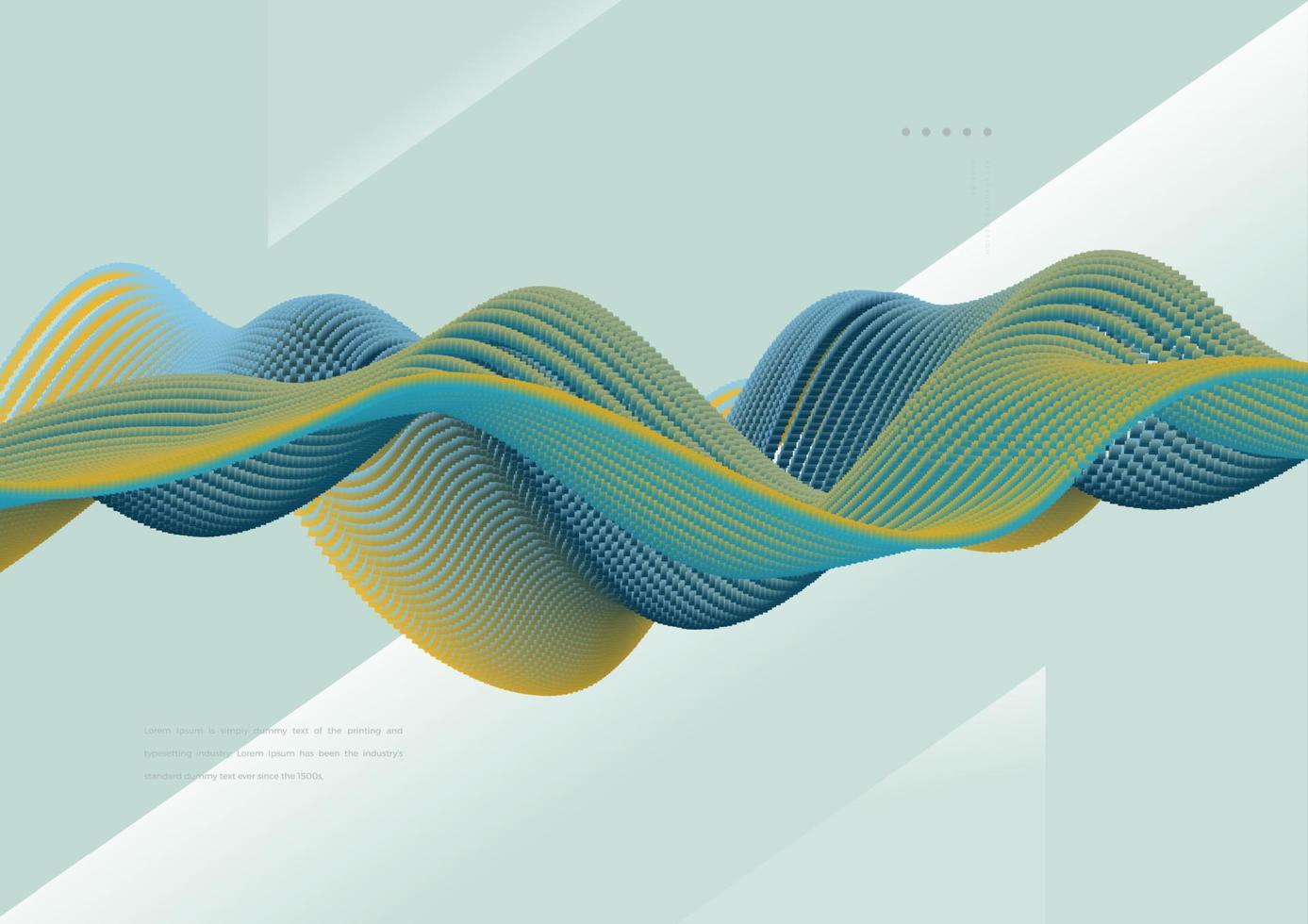 Modern Colorful particle wave background with conceptual element design vector