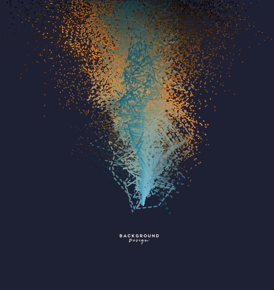 Abstract colorful particle wave background. vector