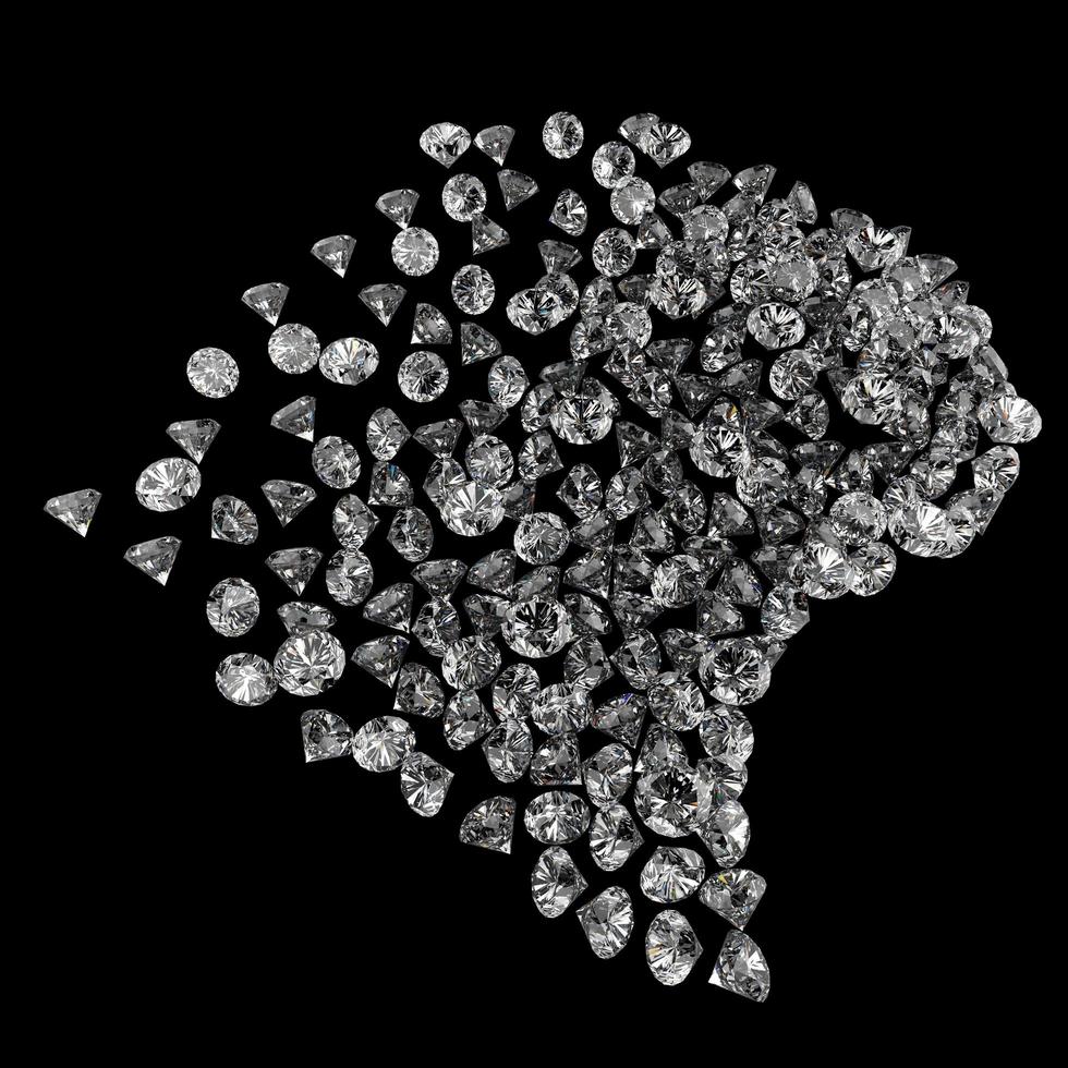 Diamonds 3d in composition as concept photo