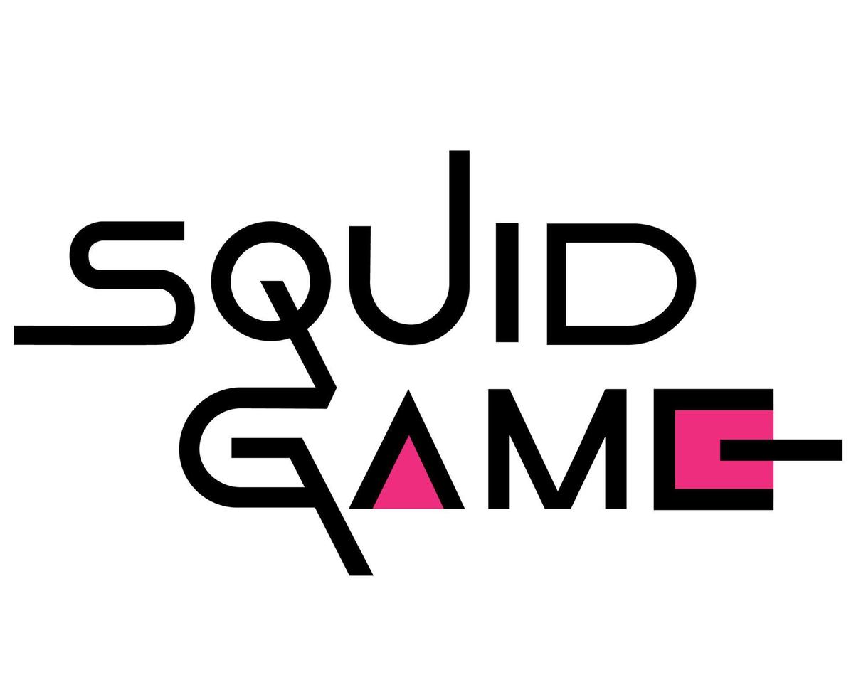 Design Squid Game Vector Title Drama South Korea Abstract