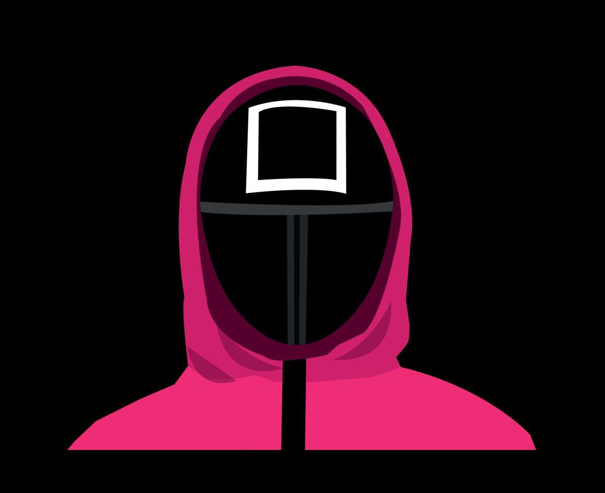 Clothes Pink square Shape game Design South Korea Film Vector illustration