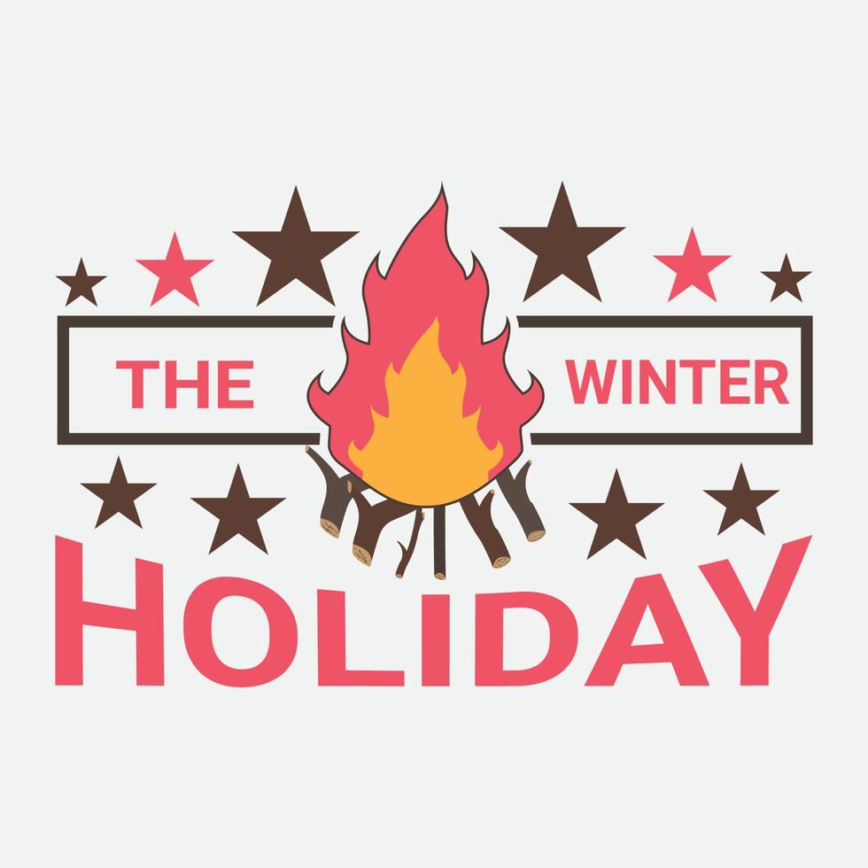 Winter typography design vector