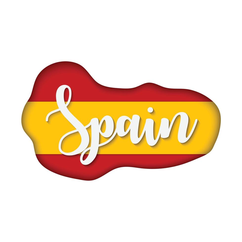 Spain flag illustration vector