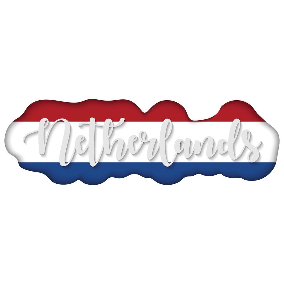 Netherlands flag illustration vector