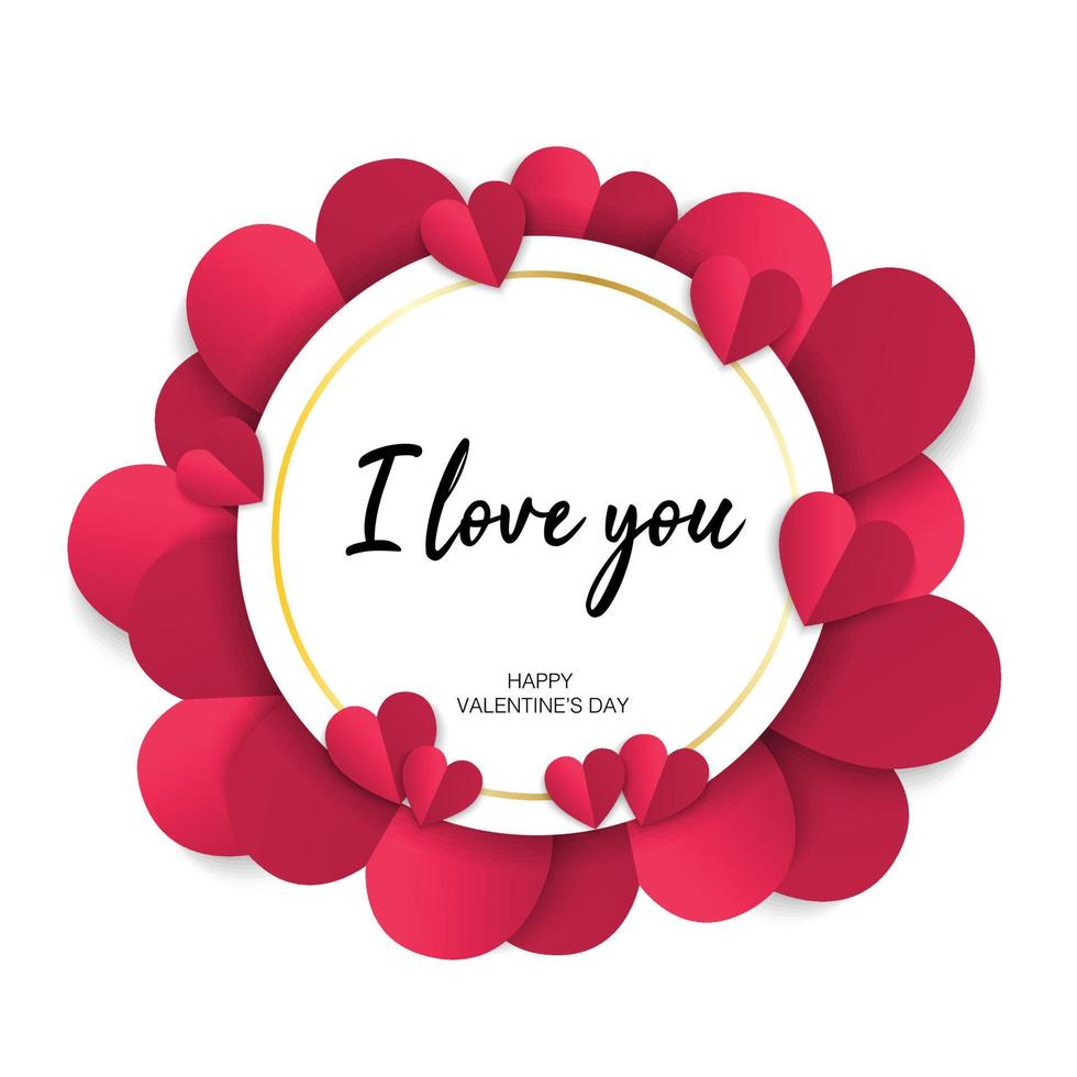 I love you card vector