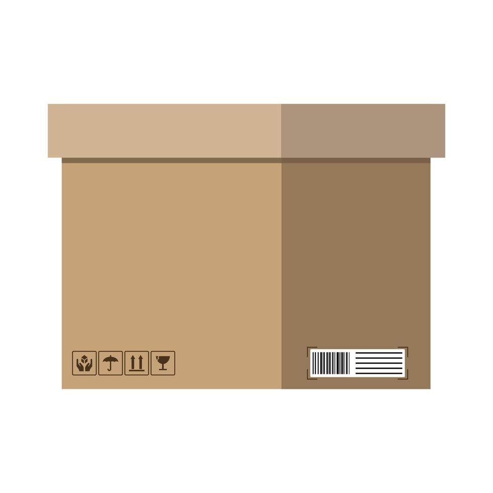 Carton box flat icon vector