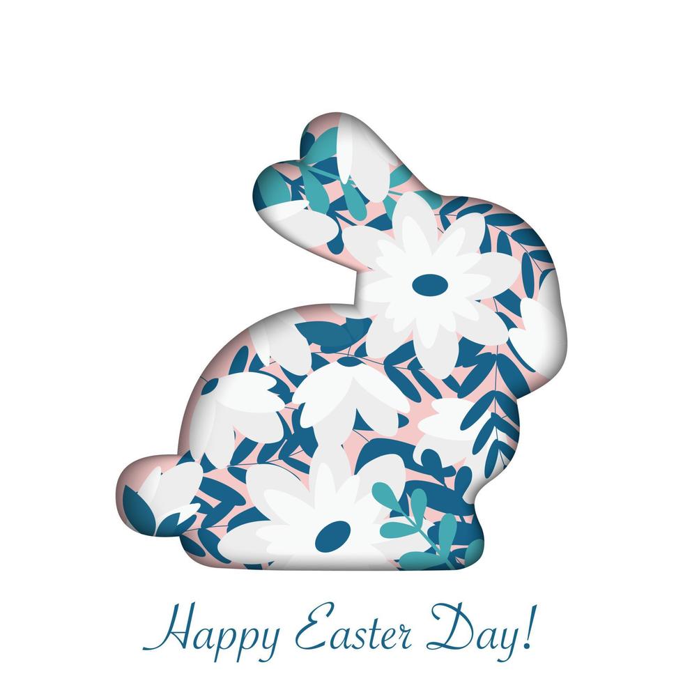 Happy Easter greeting card background vector