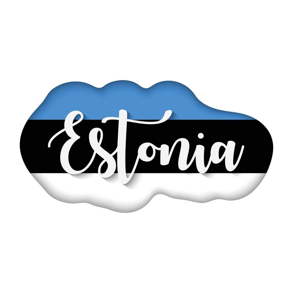 icono de vector de bandera de estonia