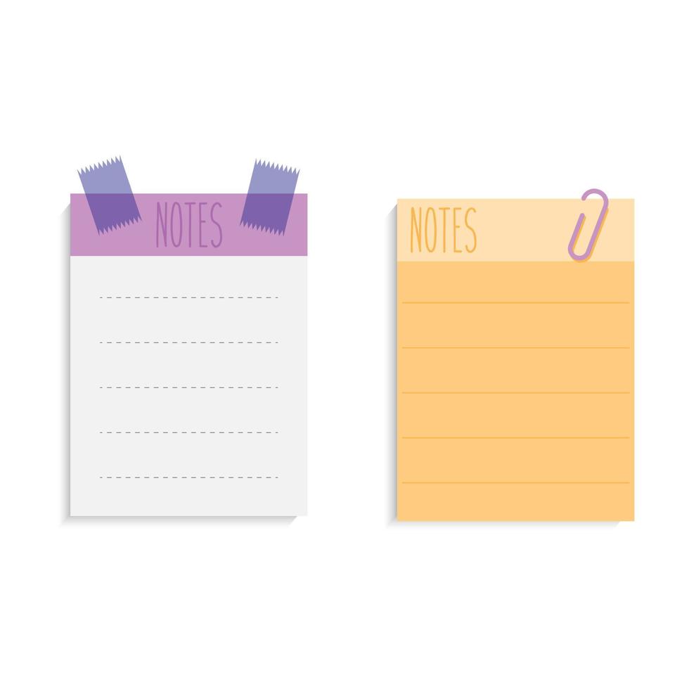 sticky notes set vector