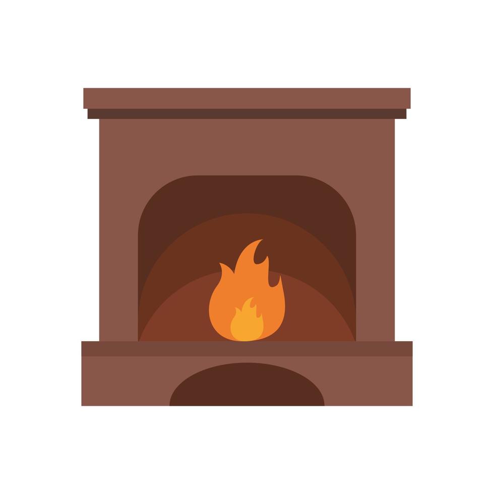 icono de vector plano de chimenea