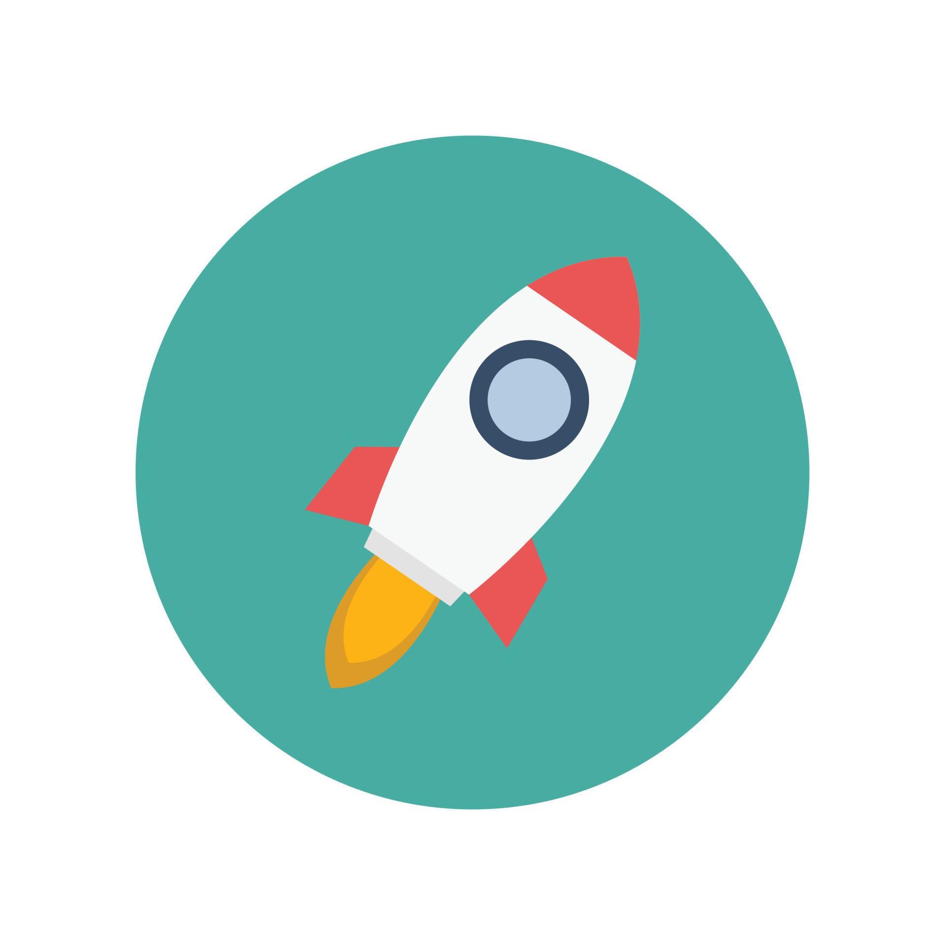 rocket flat vector icon 5241040 Vector Art at Vecteezy