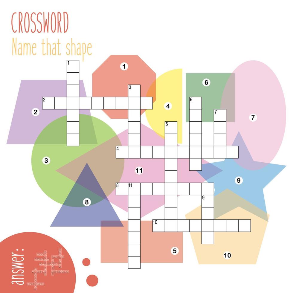 Printable crossword puzzle vector