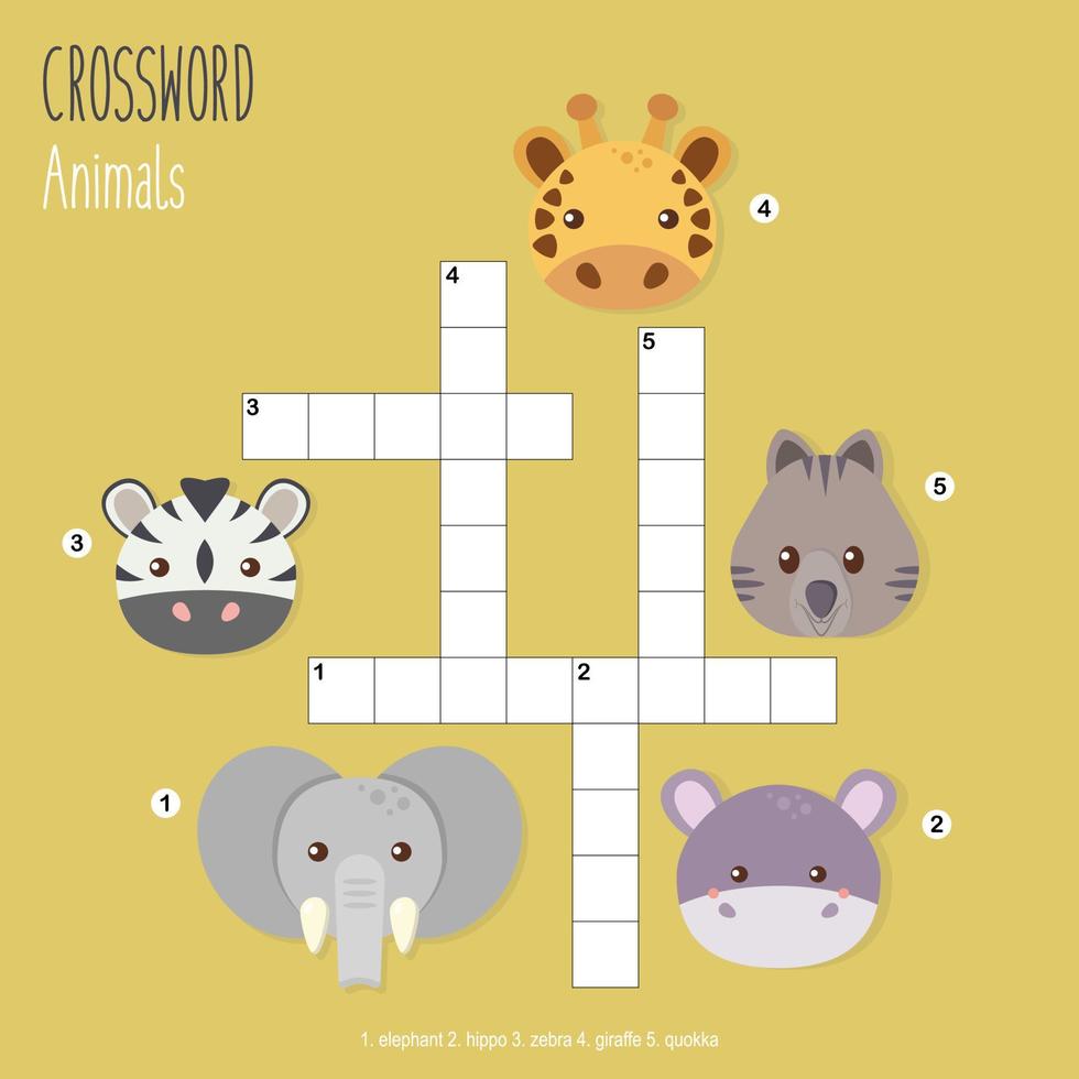 Printable crossword puzzle vector